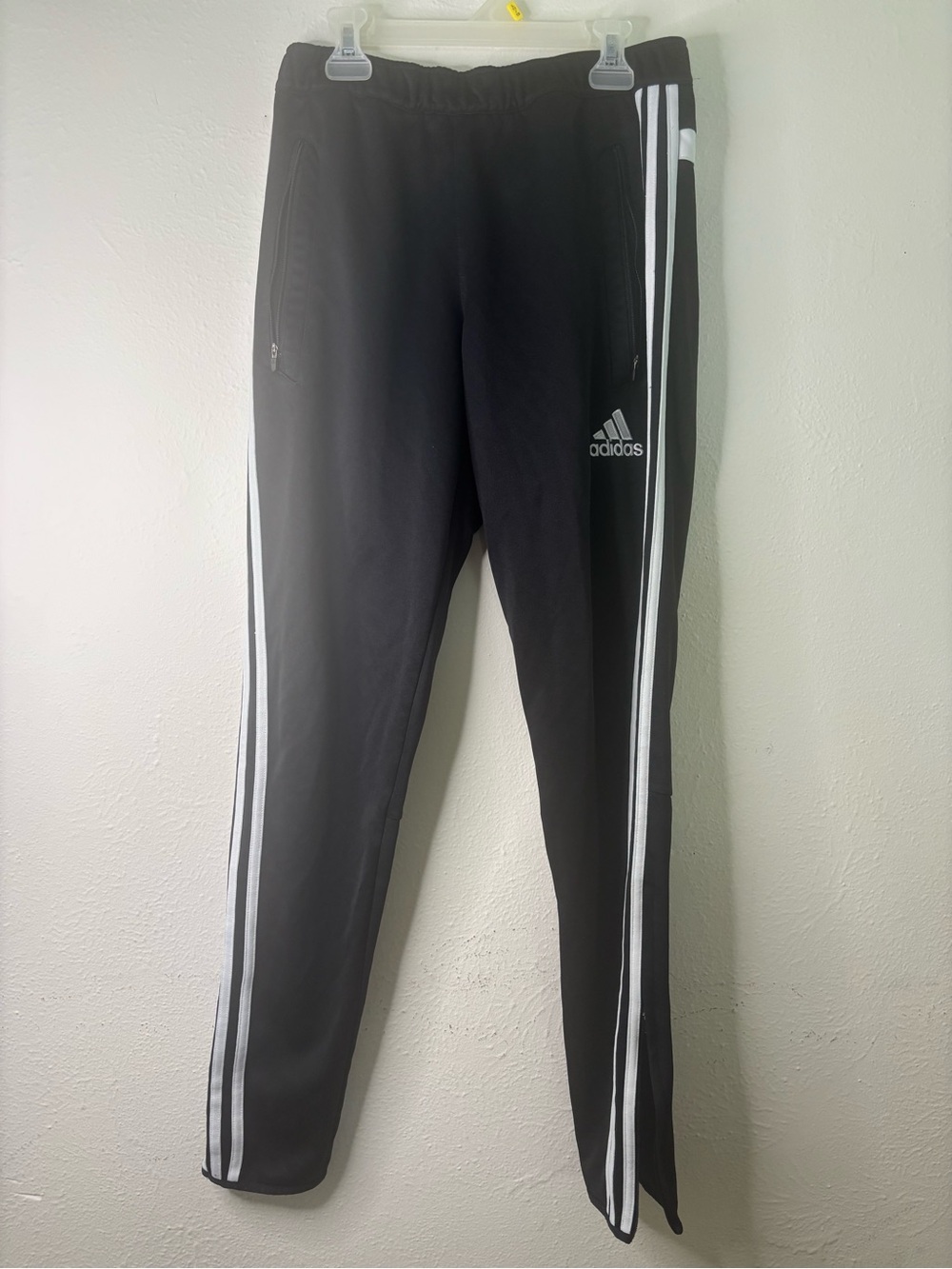 adidas Black Jogger Pants with White Triple Stripes